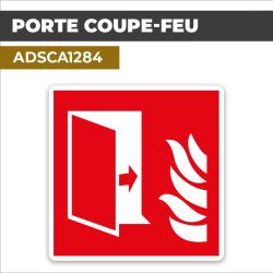 Autocollant PORTE COUPE-FEU | Incendie