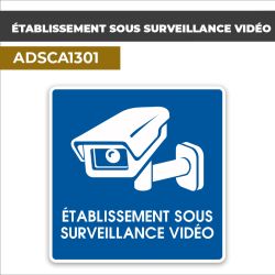 Autocollant ETABLISSEMENT SOUS SURVEILLANCE VIDÉO | Vidéo surveillance