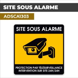 Autocollant SITE SOUS ALARME | Vidéo Surveillance