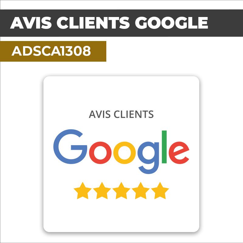 Autocollant AVIS CLIENTS GOOGLE | Feedback et notations