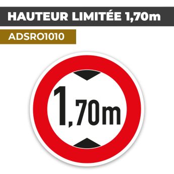 Autocollant | HAUTEUR LIMITEE 1,70m | Sécurité Routière