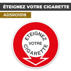 Autocollant | ÉTEIGNEZ VOTRE CIGARETTE | Comportements à respecter