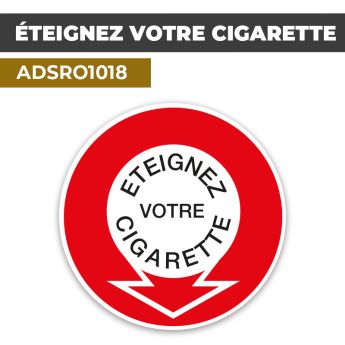 Autocollant | ÉTEIGNEZ VOTRE CIGARETTE | Comportements à respecter