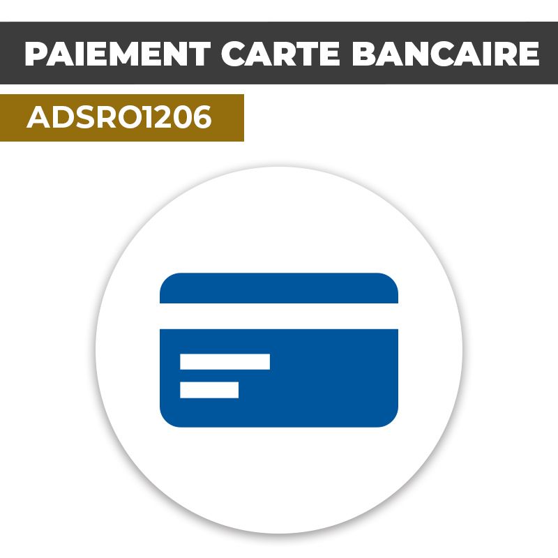 Autocollant | PAIEMENT CB Bleu | Format Rond