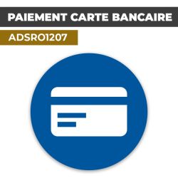 Autocollant | PAIEMENT CB Fond Bleu | Format Rond