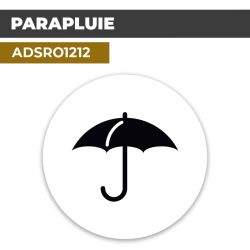 Autocollant | PARAPLUIE Noir | Format Rond