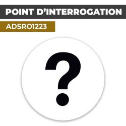 Autocollant | POINT INTERROGATION Noir | Format Rond