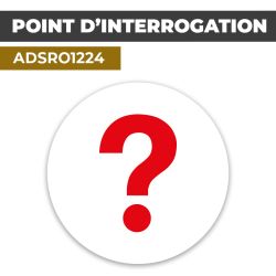 Autocollant | POINT INTERROGATION Rouge | Format Rond
