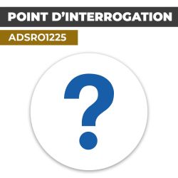 Autocollant | POINT INTERROGATION Bleu | Format Rond