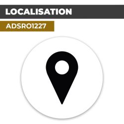 Autocollant | POSITION ICI Noir | Format Rond