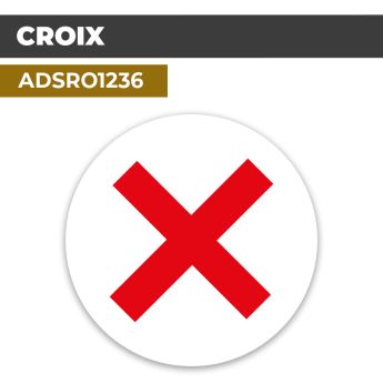 Autocollant | CROIX Rouge | Format Rond