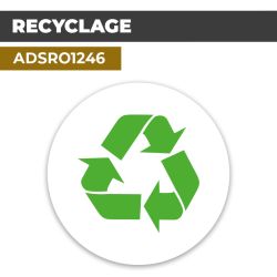 Autocollant | RECYCLAGE Vert | Format Rond