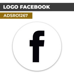 Autocollant | FACEBOOK Noir | Format Rond