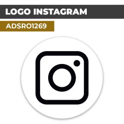 Autocollant | INSTAGRAM Noir | Format Rond