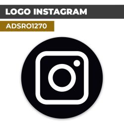Autocollant | INSTAGRAM Fond Noir | Format Rond