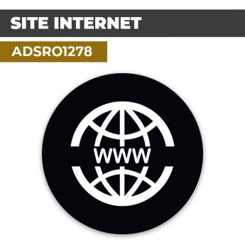 Autocollant | WEB INTERNET Fond Noir | Format Rond