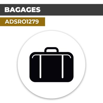 Autocollant | BAGAGES Noir | Format Rond