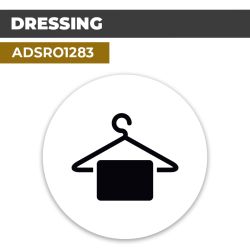 Autocollant | DRESSING Noir | Format Rond