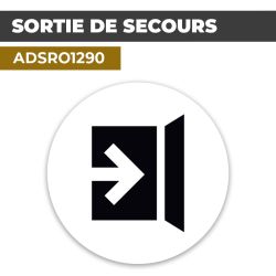Autocollant | SORTIE Noir | Format Rond