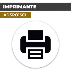 Autocollant | IMPRIMANTE Noir | Format Rond