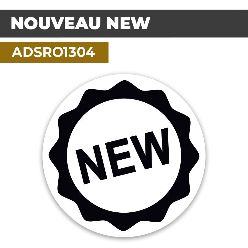 Autocollant | NEW Noir | Format Rond