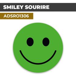 Autocollant | SMILEY Vert | Format Rond