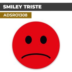 Autocollant | SMILEY Rouge | Format Rond