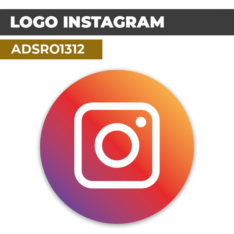 Autocollant | INSTAGRAM Couleur | Format Rond