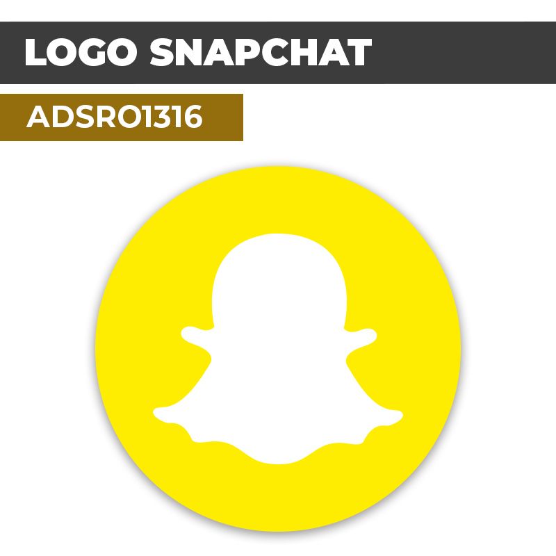 Autocollant | SNAPCHAT Couleur | Format Rond