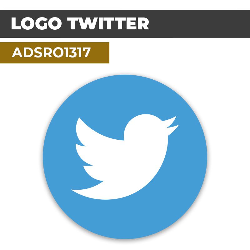 Autocollant | TWITTER Couleur | Format Rond