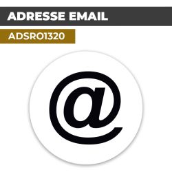 Autocollant | AROBASE Noir | Format Rond