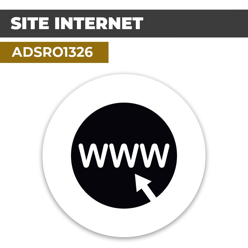 Autocollant | WEB INTERNET Fond Noir | Format Rond