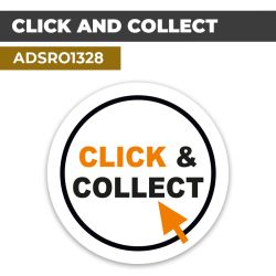 Autocollant | CLICK & COLLECT Orange | Format Rond