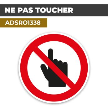 Autocollant | INTERDICTION DE TOUCHER | Format Rond