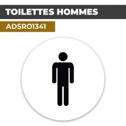 Autocollant | WC HOMMES | Format Rond