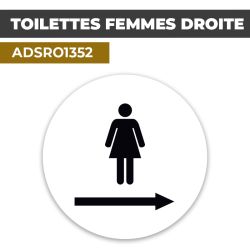 Autocollant | WC Femmes D. | Format Rond