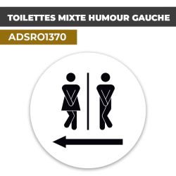 Autocollant | WC MIXTE HUMOUR G. | Format Rond