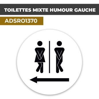 Autocollant | WC MIXTE HUMOUR G. | Format Rond