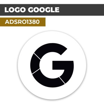 Autocollant | GOOGLE noir | Format Rond