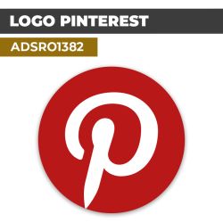 Autocollant | PINTEREST Fond rouge | Format Rond