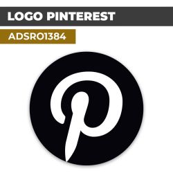 Autocollant | PINTEREST fond noir | Format Rond