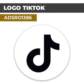 Autocollant | TIKTOK noir | Format Rond