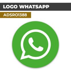 Autocollant | WHATSAPP Fond vert | Format Rond