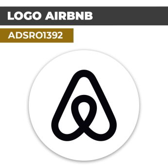Autocollant | AIRBNB noir | Format Rond