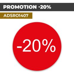 Autocollant | PROMO -20% Fond rouge | Format Rond