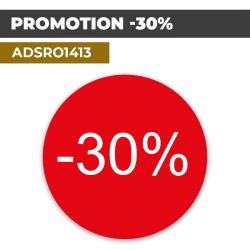 Autocollant | PROMO -30% Fond rouge | Format Rond