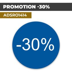 Autocollant | PROMO -30% Fond bleu | Format Rond