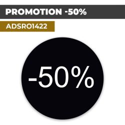 Autocollant | promo -50% Fond noir | Format Rond