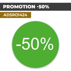 Autocollant | promo -50% Fond vert | Format Rond