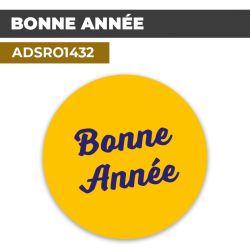 Autocollant | BONNE ANNÉE| Format Rond